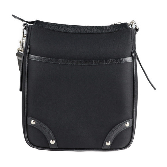 Burberry Shoulder Bag Canvas Leather Black Beige - Picture 2 of 7